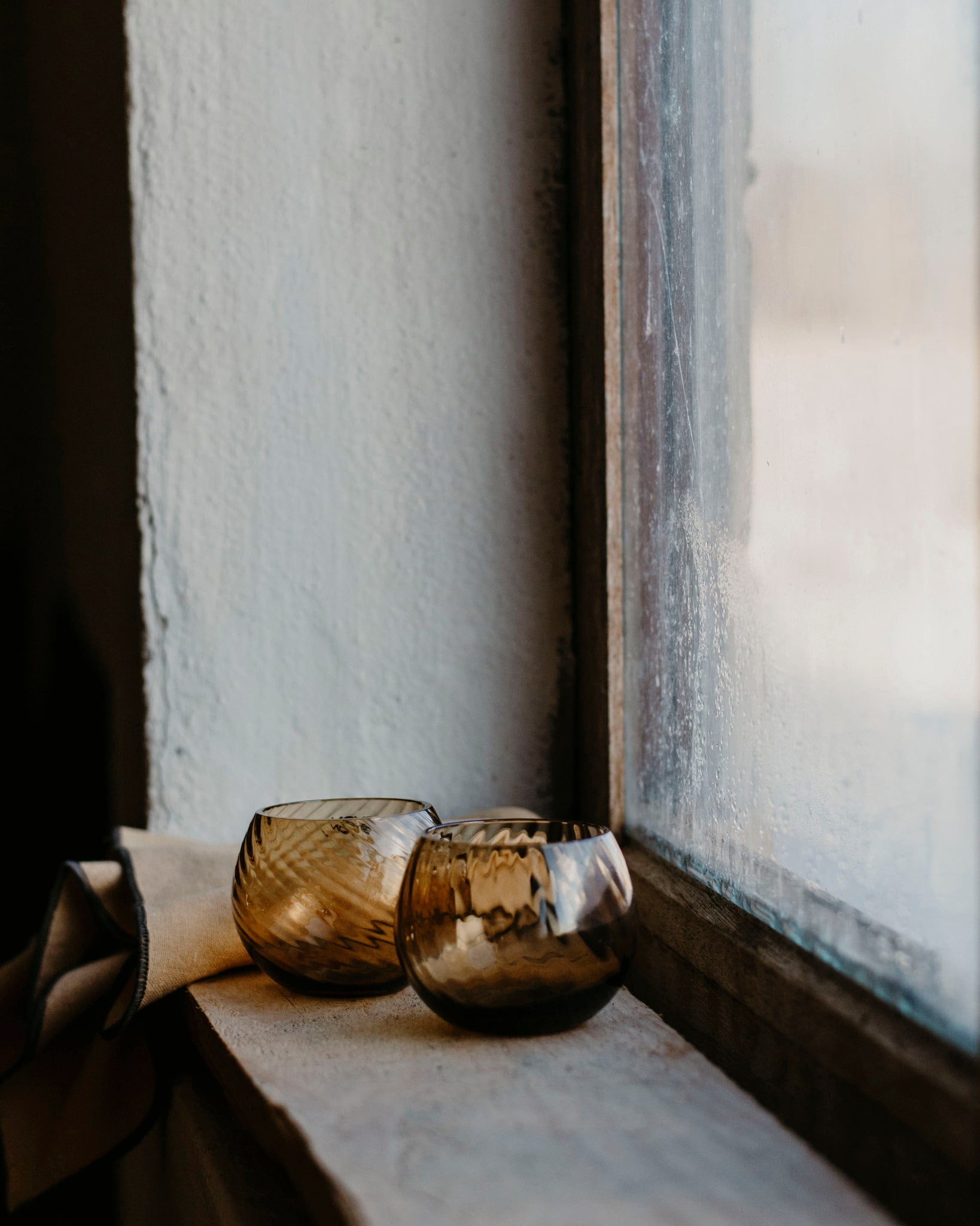 Vattenglas brun 2-pack