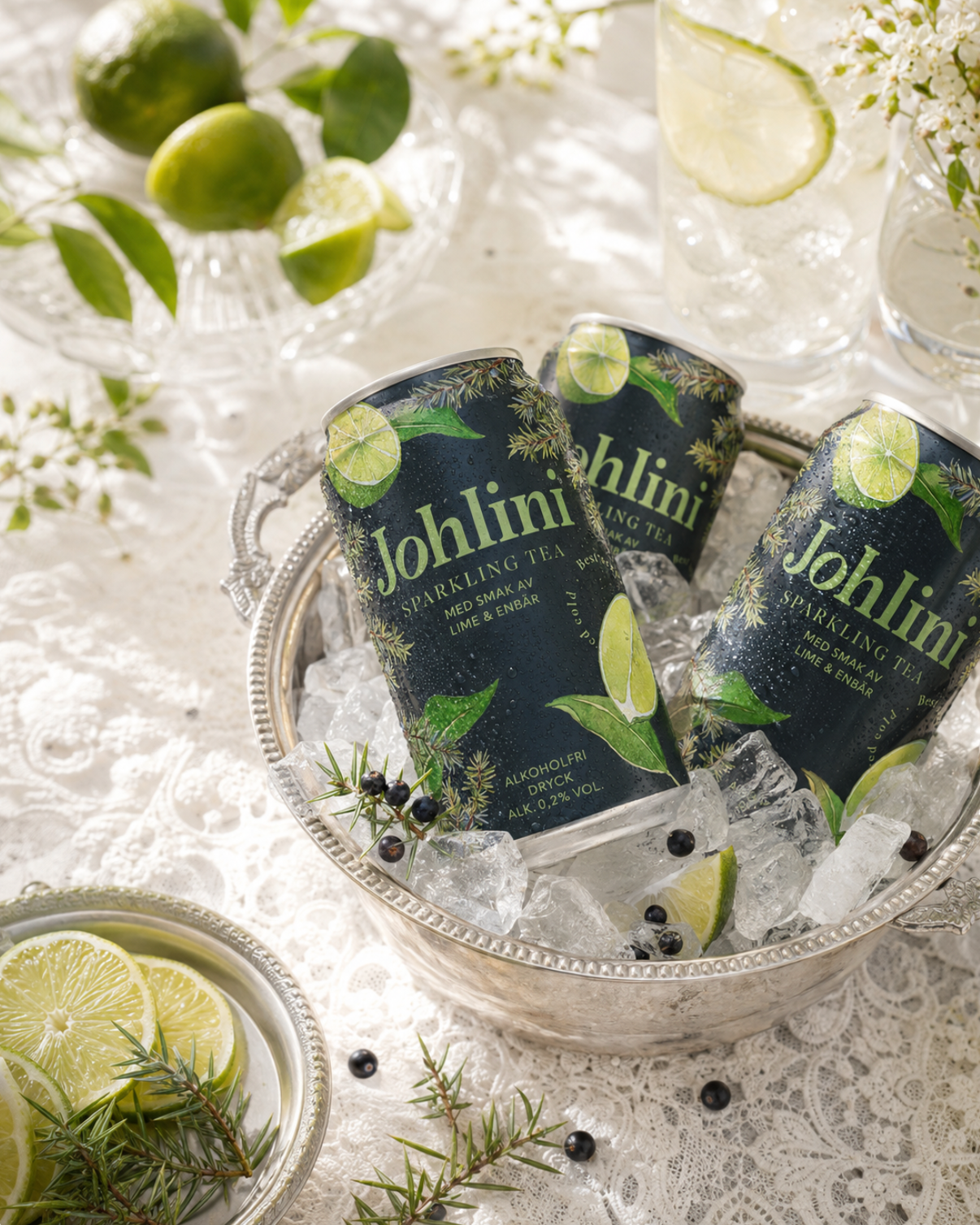 Sparkling Tea Lime & Enbär